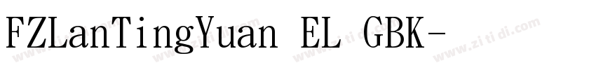 FZLanTingYuan EL GBK字体转换